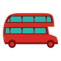 Londres ônibus ícone desenho animado vetor. Reino Unido Tour vetor