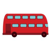 Londres ônibus decker ícone desenho animado vetor. Inglaterra Tour vetor