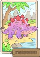 pré-histórico dinossauro estegossauro, ilustração Projeto vetor