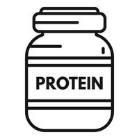 proteína jarra ícone esboço vetor. Comida nutrição vetor