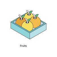 frutas vetor isométrico ícones. simples estoque ilustração estoque