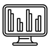 computador gráfico ícone esboço vetor. o negócio relatório vetor