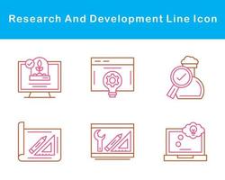 pesquisa e desenvolvimento vetor ícone conjunto