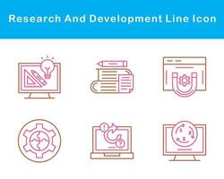 pesquisa e desenvolvimento vetor ícone conjunto