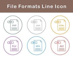 Arquivo formatos vetor ícone conjunto