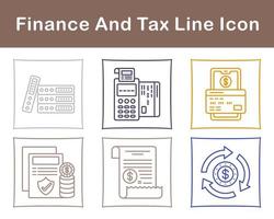 finança e imposto vetor ícone conjunto