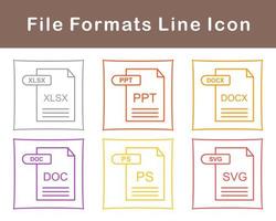 Arquivo formatos vetor ícone conjunto