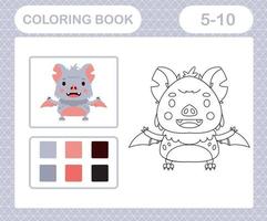 coloração Páginas desenho animado animal, educação jogos para crianças era 5 e 10 ano velho vetor