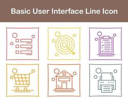 básico do utilizador interface vetor ícone conjunto