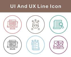 ui e ux vetor ícone conjunto