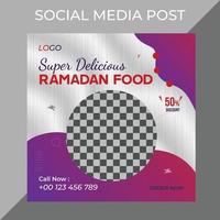 vetor Ramadã especial oferta restaurante Comida cardápio o negócio marketing social meios de comunicação postar ou rede bandeira modelo Projeto com abstrato fundo, logotipo e ícone.