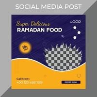 vetor Ramadã especial oferta restaurante Comida cardápio o negócio marketing social meios de comunicação postar ou rede bandeira modelo Projeto com abstrato fundo, logotipo e ícone.