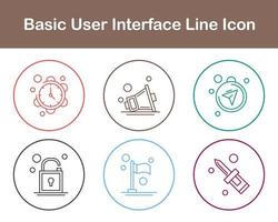 básico do utilizador interface vetor ícone conjunto