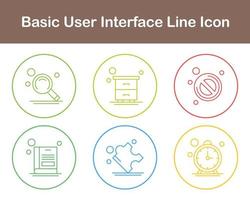 básico do utilizador interface vetor ícone conjunto