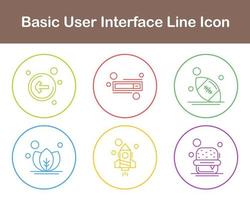 básico do utilizador interface vetor ícone conjunto