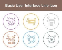 básico do utilizador interface vetor ícone conjunto