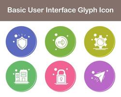 básico do utilizador interface vetor ícone conjunto