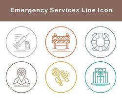 emergência Serviços vetor ícone conjunto