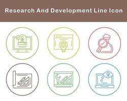 pesquisa e desenvolvimento vetor ícone conjunto