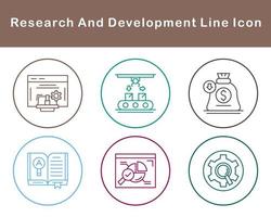 pesquisa e desenvolvimento vetor ícone conjunto