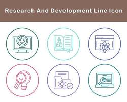 pesquisa e desenvolvimento vetor ícone conjunto
