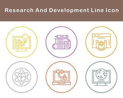 pesquisa e desenvolvimento vetor ícone conjunto