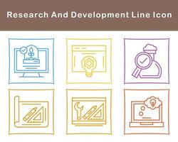 pesquisa e desenvolvimento vetor ícone conjunto