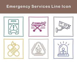 emergência Serviços vetor ícone conjunto
