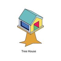 árvore casa vetor isométrico ícones. simples estoque ilustração estoque