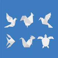 Vetor de animais origami