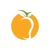 manga fruta vetor ilustração logotipo