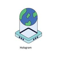 holograma vetor isométrico ícones. simples estoque ilustração estoque