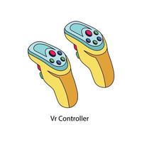 vr controlador vetor isométrico ícones. simples estoque ilustração estoque