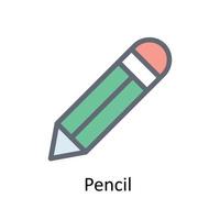 lápis vetor preencher esboço ícones. simples estoque ilustração estoque