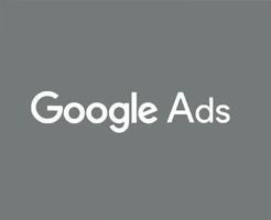 Google Publicidades logotipo símbolo nome branco Projeto vetor ilustração com cinzento fundo