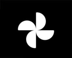 Google foto logotipo símbolo branco Projeto vetor ilustração com Preto fundo