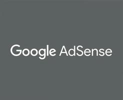 Google adsense símbolo logotipo nome branco Projeto vetor ilustração com cinzento fundo