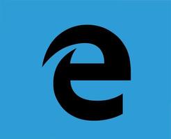 Internet explorador navegador marca logotipo símbolo Preto Projeto Programas ilustração vetor com azul fundo