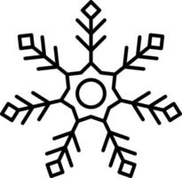 floco de neve ícone. Natal e inverno tema. simples plano Preto ilustração em branco fundo. ícone vetor