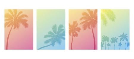 tropical verão bandeira conceito Projeto do coco árvore vetor ilustração