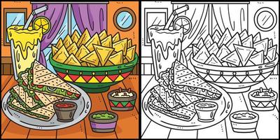 cinco de maionese Quesadilla nachos ilustração vetor