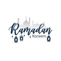 tradicional Ramadã kareem islâmico festival texto Projeto fundo vetor