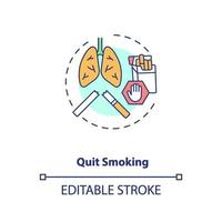 ícone do conceito de parar de fumar vetor