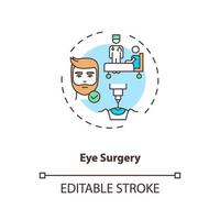 ícone do conceito de cirurgia ocular vetor