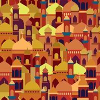 desatado padronizar mesquita fundo Projeto. islâmico árabe prédio. islâmico Ramadã tema vetor ilustrações eps10