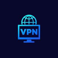 ícone de acesso vpn para web vetor