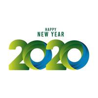 feliz ano novo 2020 ilustração de design de modelo de vetor de celebração