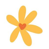 vetor ilustração do uma amarelo flor.