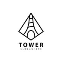 torre logotipo símbolo vetor ícone Projeto ilustração modelo