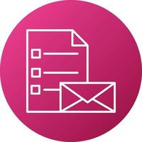 o email Lista ícone estilo vetor